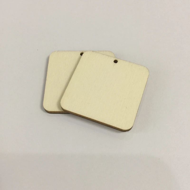 

50pcs Unfinished Natural Wood Earring Pendant Wooden Blanks Charm Jewelry Blank