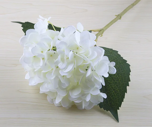 white 19 см европейские шелковые головки гортензии Искусственные цветы DIY свадебный Декор домашний декоративный головной убор повязка на голову материалы для стен - Цвет: white
