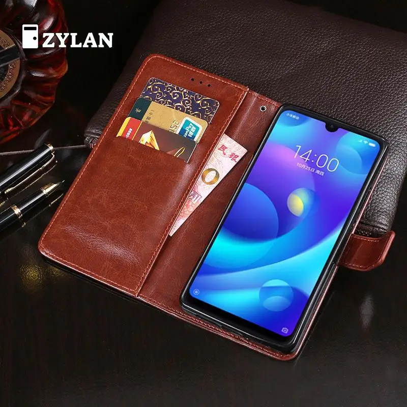 Кожаный чехол кошелек с откидной крышкой для телефона Xiaomi Mi Play деловой Чехол карт