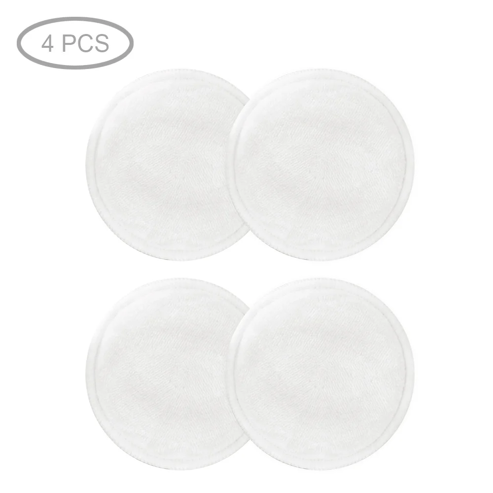 4pcs White Многоразовые ватные диски для снятия макияжа 4/8/10/16 шт. моющиеся очищающий хлопок и микрофибра средство для снятия макияжа с мягкое бамбуковое хлопок для лица с мешок для стирки - Цвет: 4pcs White