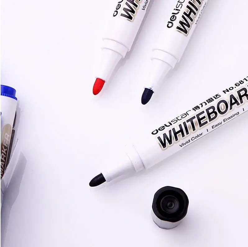 Deli 10 шт./лот школьные и офисные принадлежности Красный Синий Черный Зеленый стираемая доска маркер ручка Канцтовары оптом