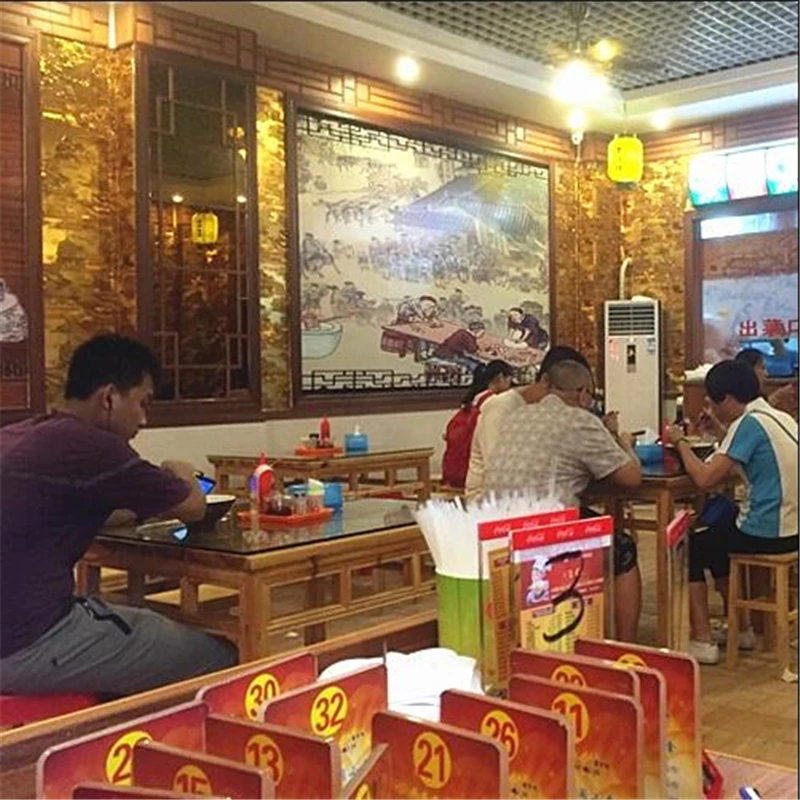 Обои wellyu Ching Ming River из золотой фольги золотые обои для ресторана украшения