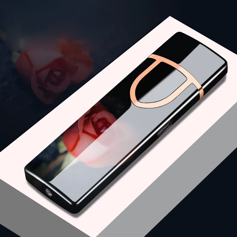 USB зарядка Сенсорная Электронная Зажигалка Ветрозащитная электрическая