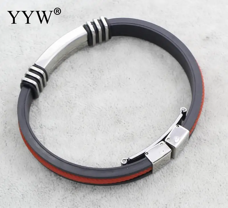 YYW 2017 Новый Модный черный и красный цвет силиконовый браслет простые женские