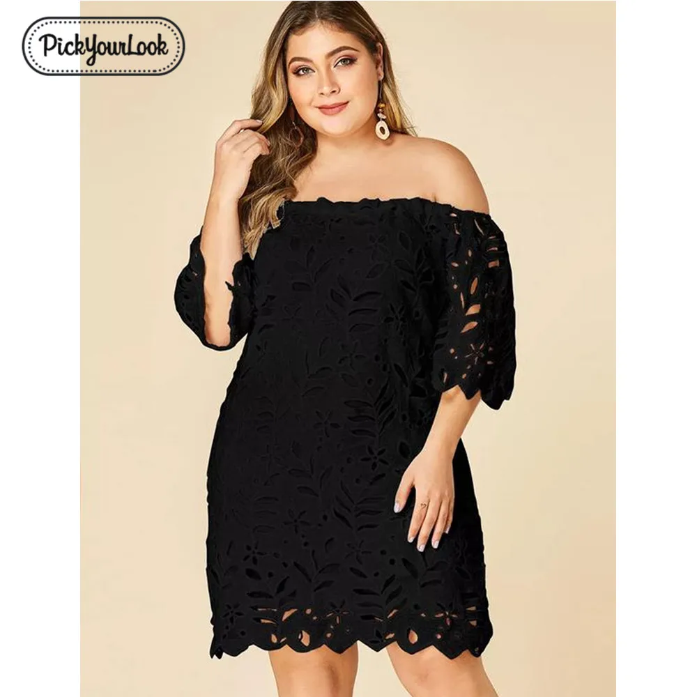 Pickyoulook размера плюс женские миди платье вечерние свадебные летнее открытое