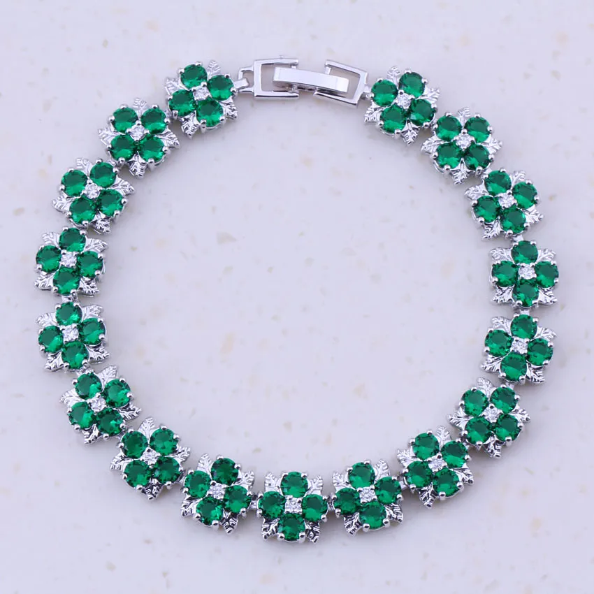 Классический Зеленый Изумрудный серебряный цвет для женщин очаровательные