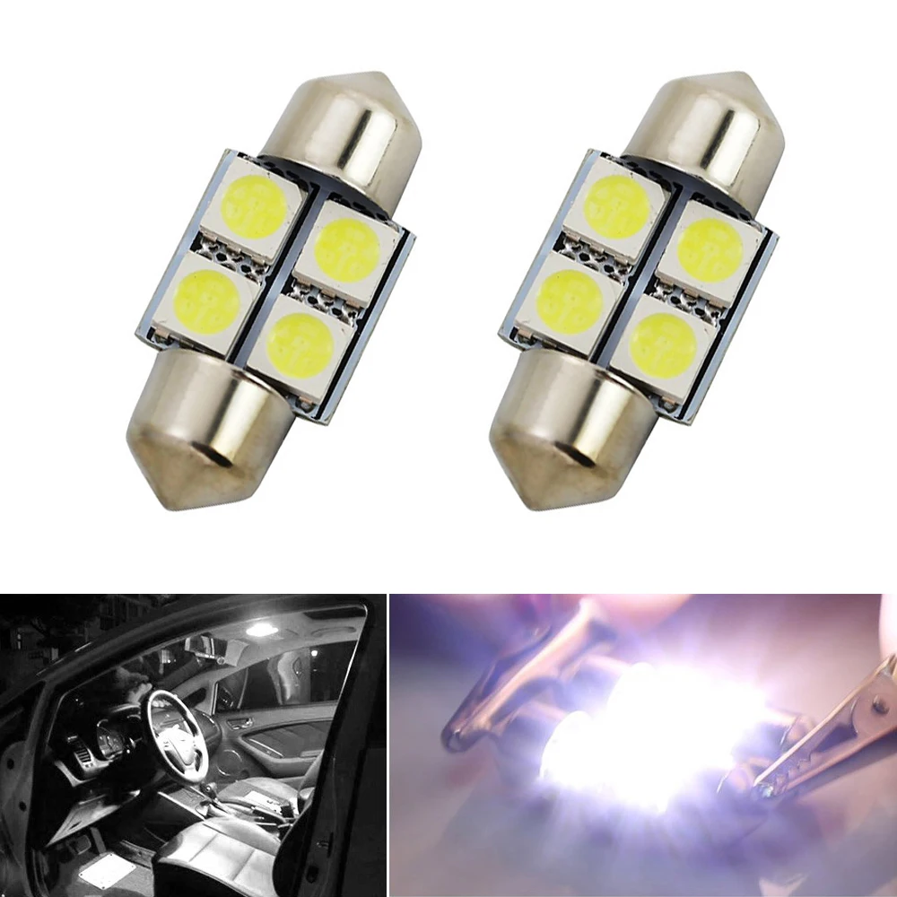 10 СПС универсальное белое 5050 4 SMD светодиодный автомобиль Панель купол с