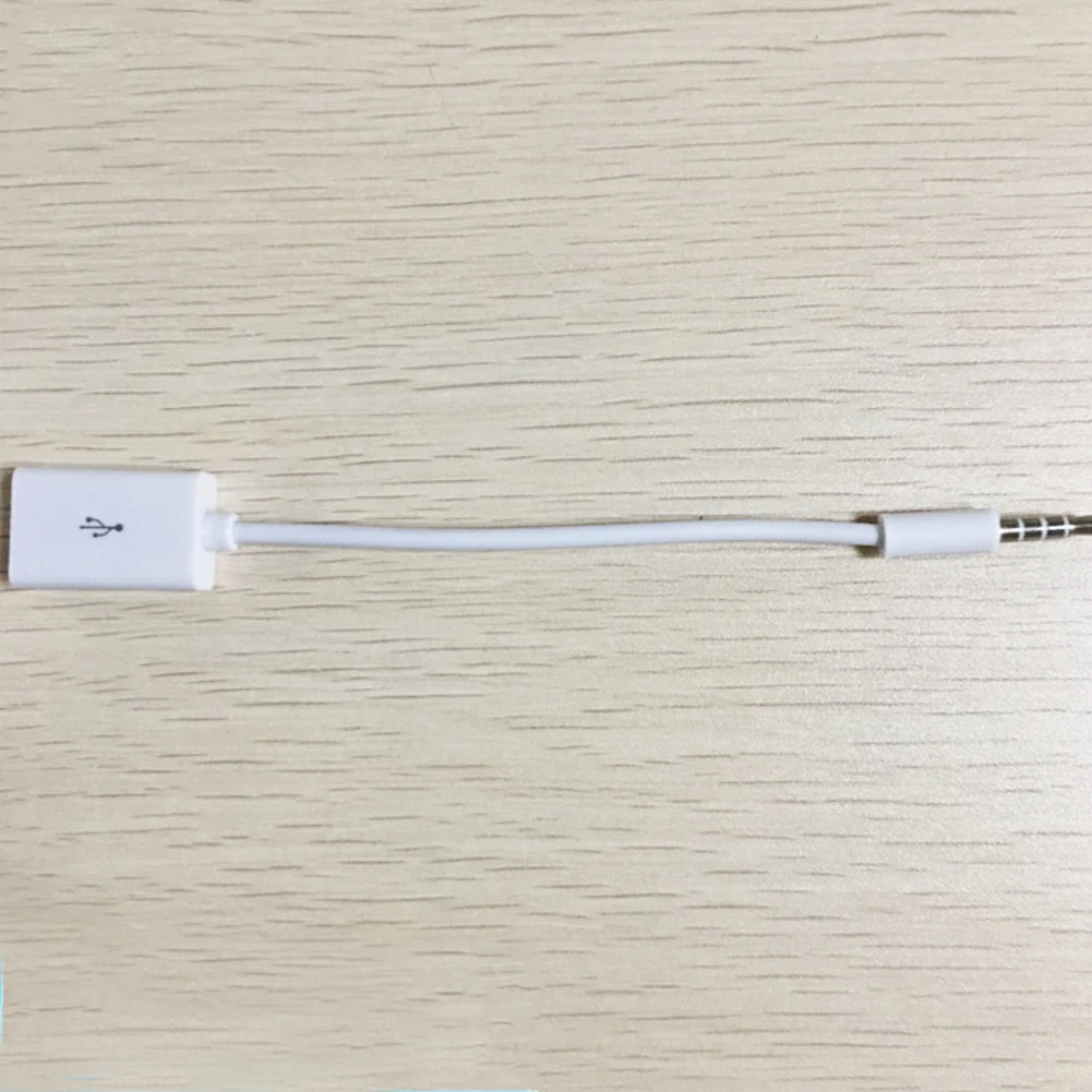 Автомобильный Переходник 3 5 мм со штекера AUX на гнездо USB Кабель адаптер MP3 кабель