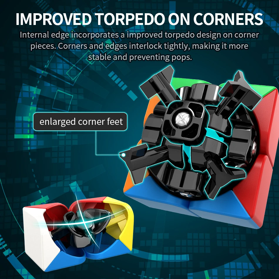 MoYu Cubing класс Meilong 2x2x2 магический скоростной Куб Профессиональная головоломка без
