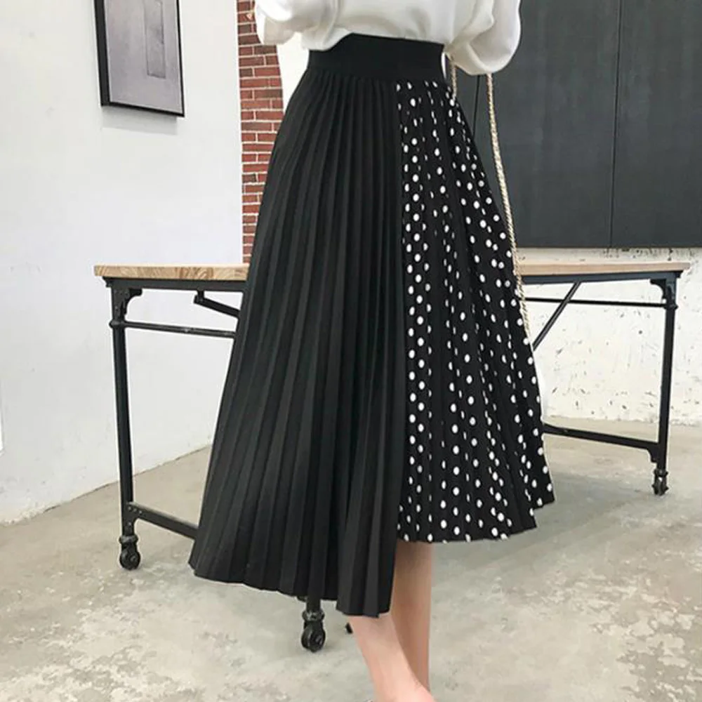 Женские шифоновые юбки больших размеров 4XL 5XL Jupes Femme Асимметричная