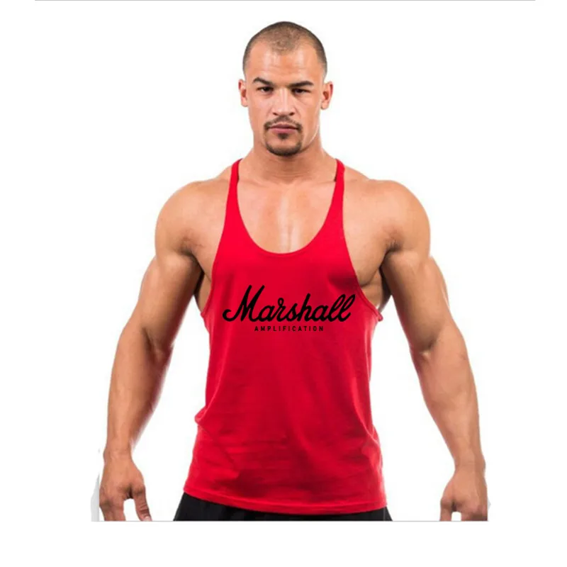 New Marshall Print mens gym tank tops clothing cotton men top summer brand fitness camisetas Hip Hop sleeveless shirt | Мужская одежда