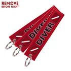 Брелок для ключей с вышивкой REMOVE BEFORE FLIGHT
