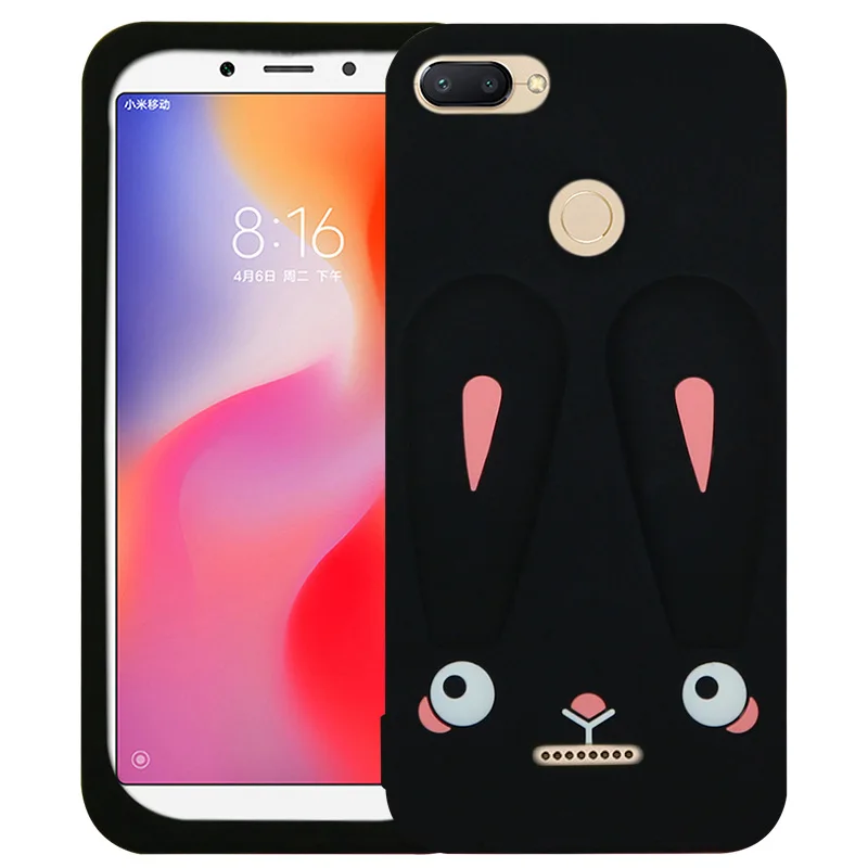 Мультяшный чехол сo шнуром для Xiaomi Redmi 6 6A 6 Pro чехол мягкий TPU силиконовый чехол-накладка Бампер Защитный ковер