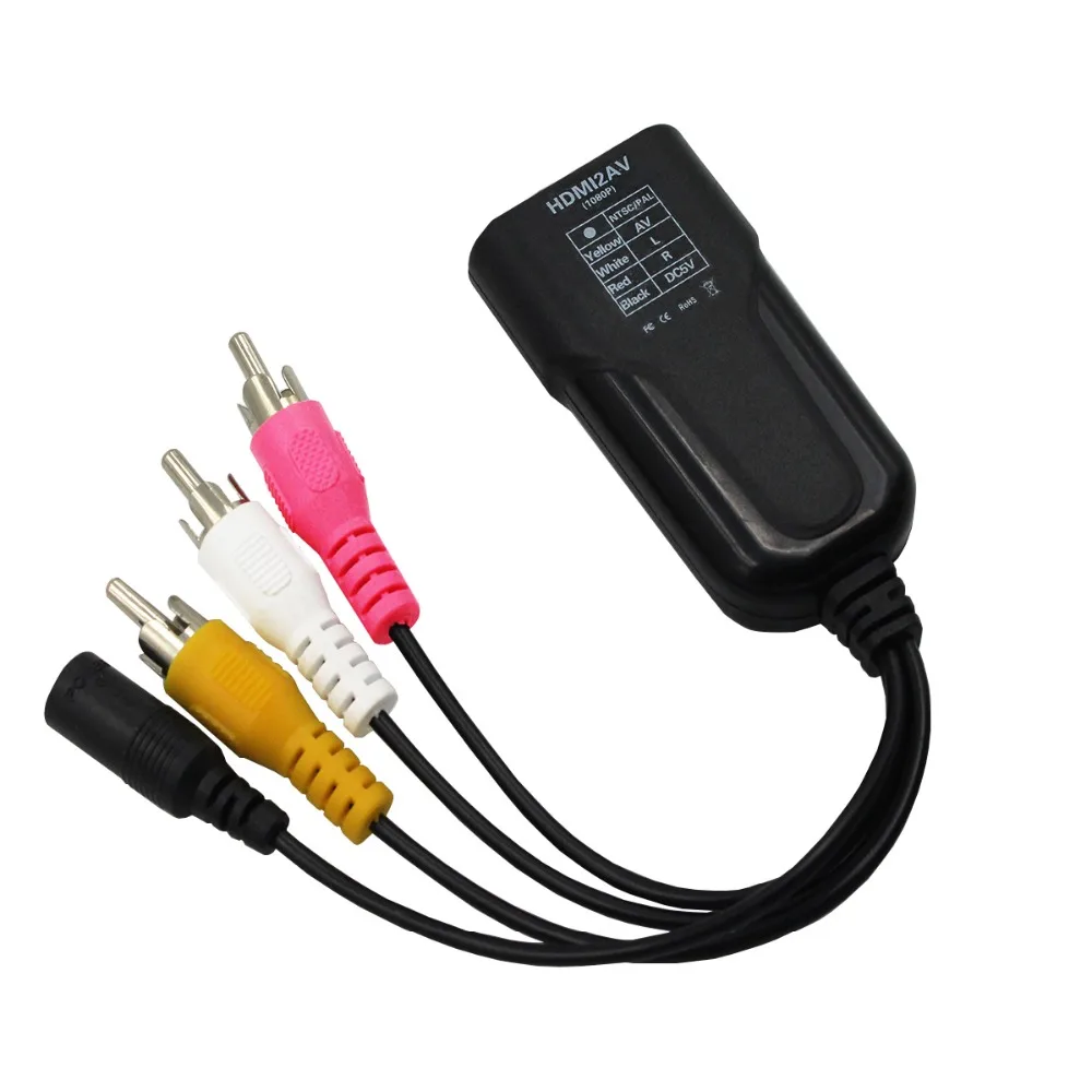 Переходник с HDMI на штекер композитный переходник 3RCA для ПК ноутбука Xbox PS4 PS3 ТВ| |