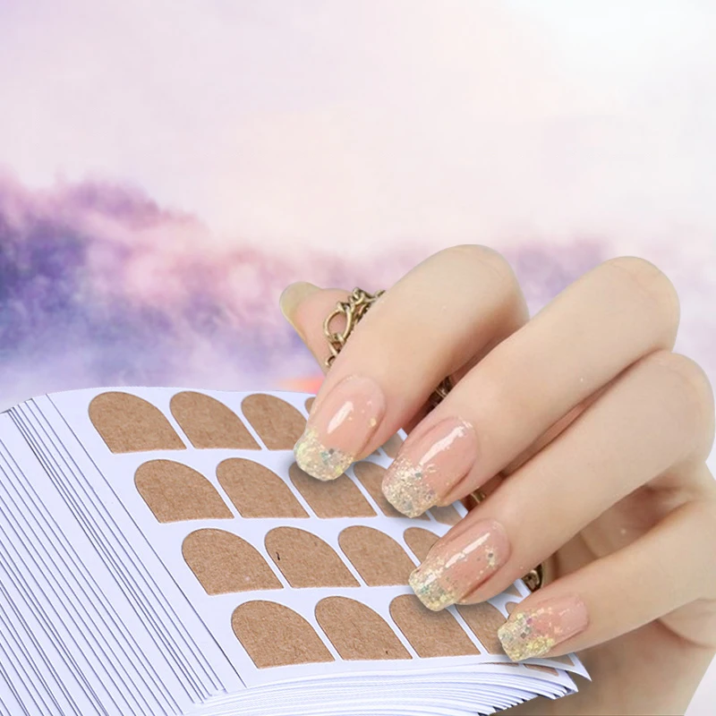 10 листов/партия самоклеющиеся накладные ногти двухсторонние клейкие наклейки