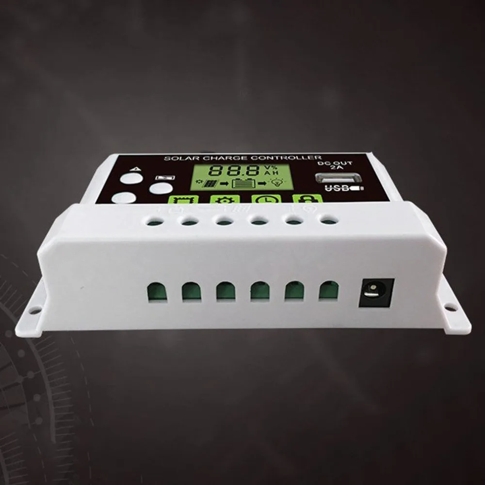 10A 12V/24V Солнечный контроллер заряда переключатель ЖК дисплей Дисплей Панели