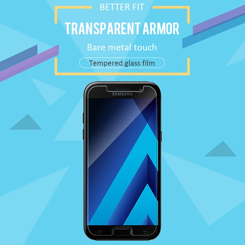 9H Защитная пленка для экрана Samsung Galaxy a7 a8 a6 plus закаленное стекло a5 a3 2015 2016 2017 2018 glas