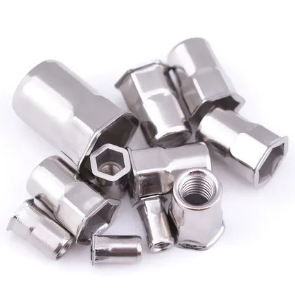 5 шт. M4-M12 гайки с заклепками маленькие потайные рукава шестигранной головкой