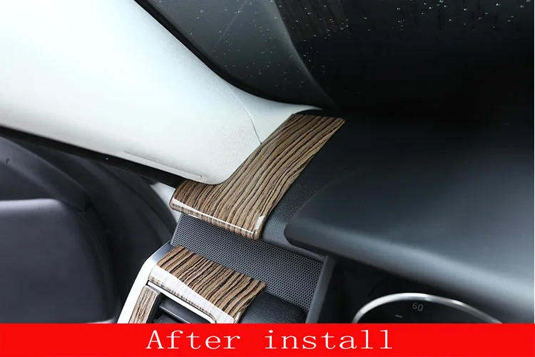 

2pcs Sands Wood Grain ABS Car Side Dashboard Decoration Cover Trim For Land Rover Range Rover Sport RR Sport 2014-2017