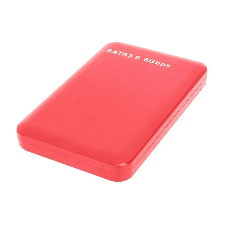 ABS 2,5 дюймов USB SATA3.0 6Gbs Внешний чехол жесткий диск SSD жесткий диск 3 ТБ корпус док-станция для хранения Коробка для 7 мм/9,5 мм 2,5 дюймов SATA - Цвет: Red