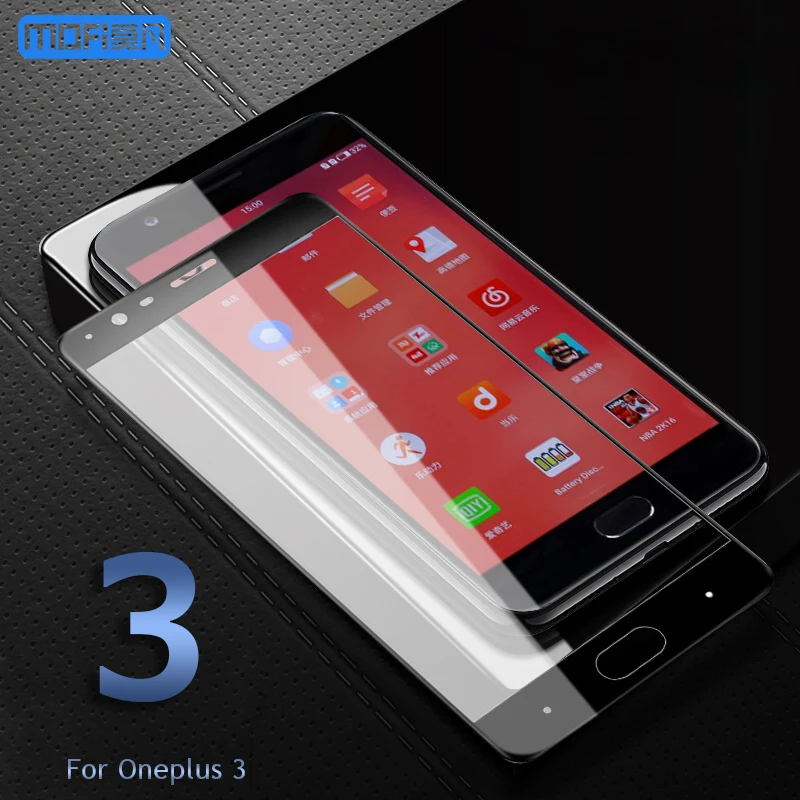 Закаленное стекло для oneplus 3 64 ГБ защита экрана 3t 128 One plus три полное покрытие