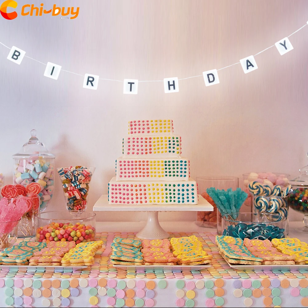 Chi-buy настенный светильник 10 x квадратный светодиодный DIY с буквами | Дом и сад