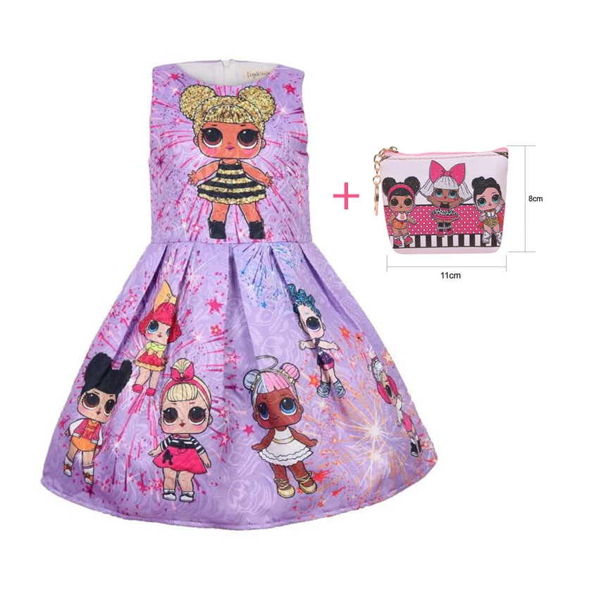 Children's toy dress big head doll bag children's clothing new skirt girls 4-9Y |