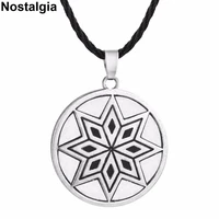 nostalgia slavic symbol alatyr amulet in the circle pendant ethnic necklace