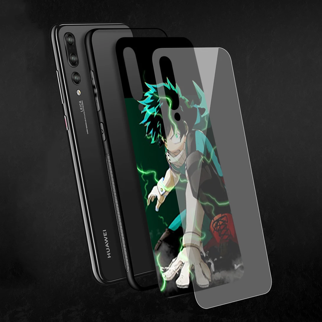 Стеклянный чехол Lavaza из ТПУ с аниме My Boku No Hero для Huawei Mate 20 P10 P20 P30 Y6 Y9 P smart lite Pro 2018