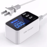 5v 3 5amaxmulti port led display 3port usb charger hub with type c charging adapter for mobile phoneipad and more usb device