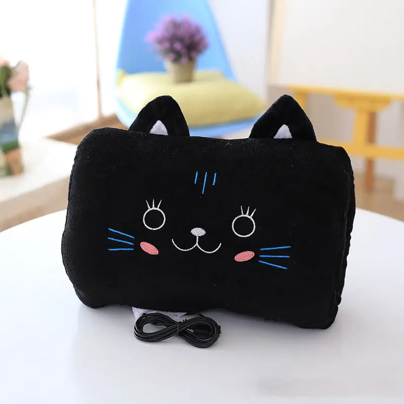 2 Мультяшная ручная грелка USB Электрический нагреватель плюшевая подушка моющаяся взрывобезопасная ручная Подушка D - Цвет: 2