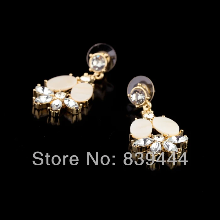 Шикарные ювелирные изделия золотого цвета многоцветные стеклянные серьги