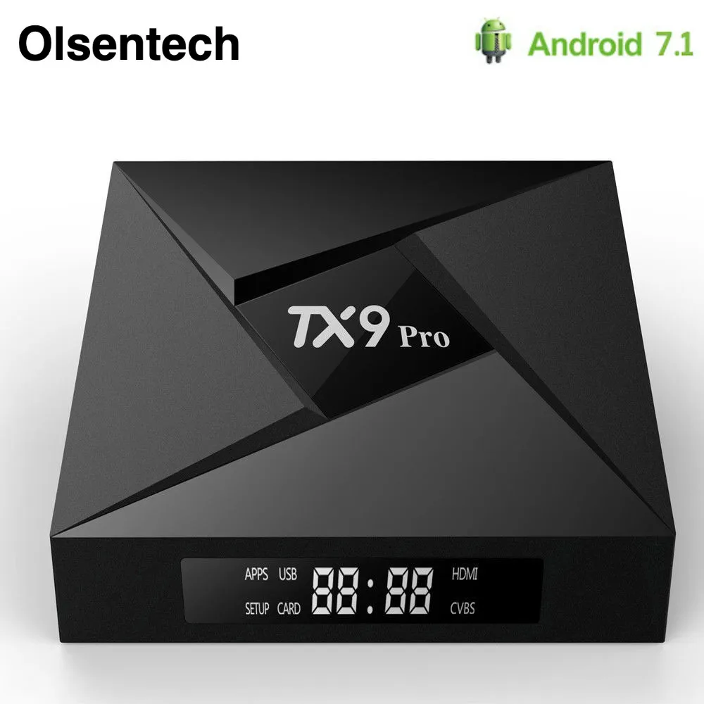 ТВ-приставка TX9 Pro 3G 32G Amlogic S912 vs tx92 Восьмиядерный процессор Android 7 1 OS Bluetooth 4 h. 265 2 4g/5 8g
