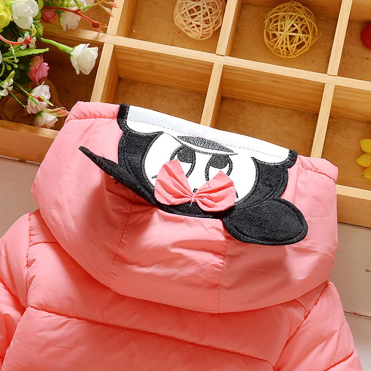 New Fashion Brand Children Girls Cute Coats Toddler Jacket Kids Winter Thick Warm Down Baby Cartoon Outwear Clothes