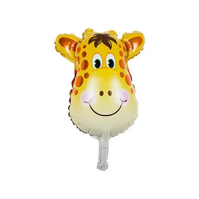 giraffe Lucky 10 шт./партия Мини воздушные шарики в виде животных день рождения Лев Обезьяна Зебра олень корова голова животного воздушный шар фермы очередей поставки игрушки - Цвет: giraffe