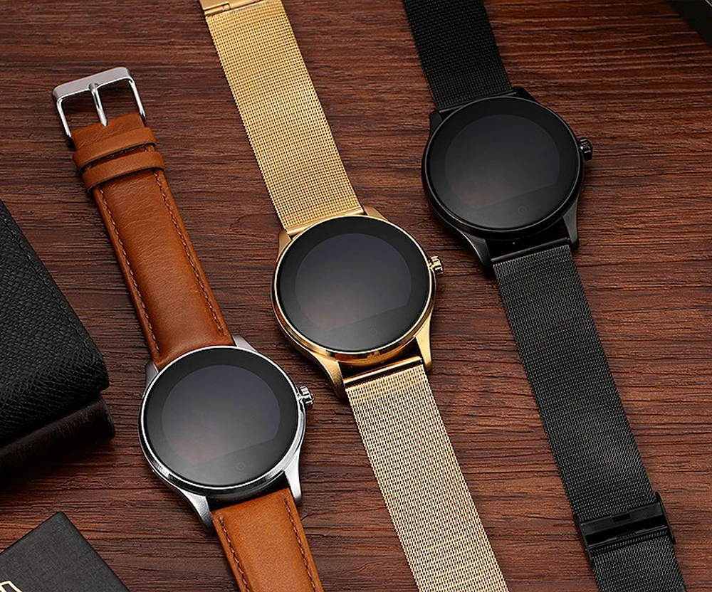 Браслет iwatch круглый Bluetooth Smart часы Классический здоровья из металла SmartWatch С