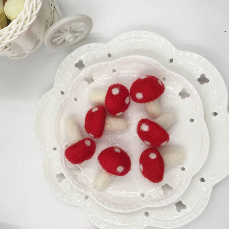 1 шт. Шерсть Войлок ремесло поставка очаровательный в форме гриба Poke DIY наборы