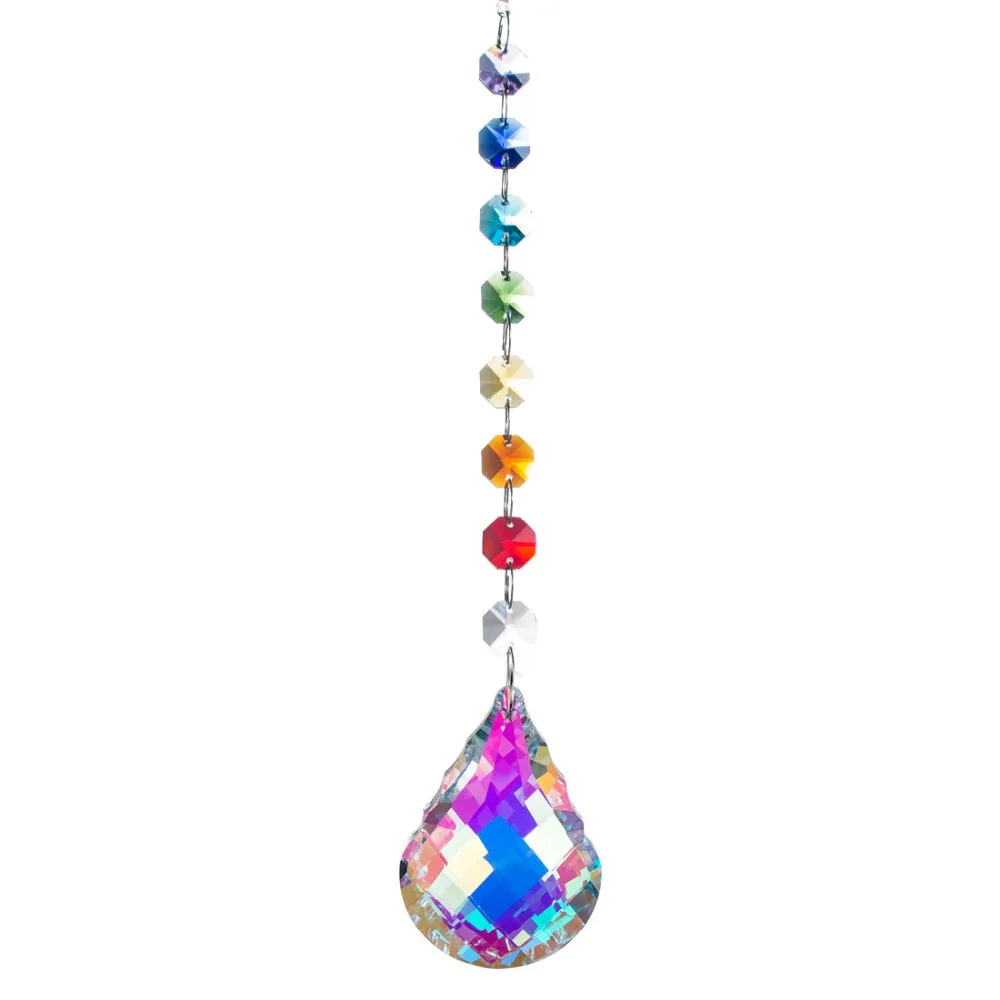 H& D Chakra Suncatcher Crystal AB призмы ручной работы Радужный шар подвеска-маятник 76 мм висячая Защита от солнца для декор домашнего окна