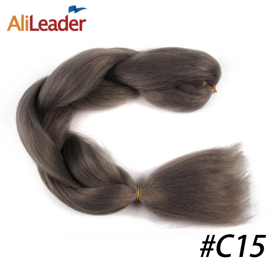 #22 AliLeader чистый цвет и Омбре косички волос 1B 2 4 27 33 613 99J серый розовый синтетические волосы Jumbo косички для наращивания 2" 100 г - Цвет: #22