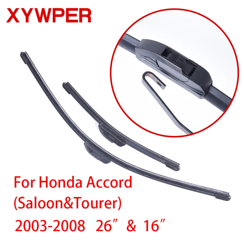 XYWPER Wiper Blades for Honda Accord(Saloon&ampTourer) 2003 2004-2008 26&quot&amp16&quotCar AccessoriesSoft Rubber car windscreen wipers |