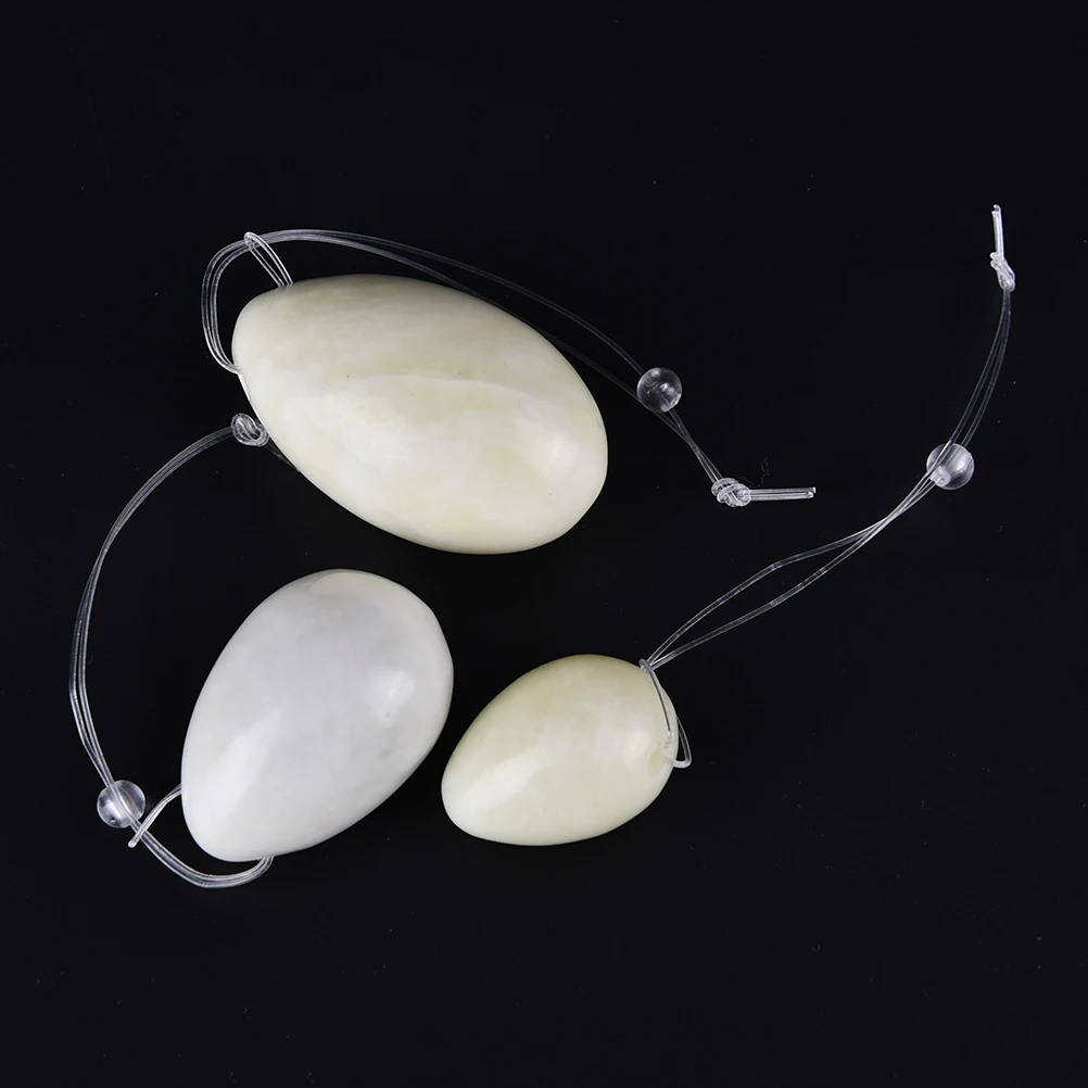 

Hot Natural Jade Egg For Kegel Exercise 3pcs In 1 Set Pelvic Floor Muscles Vaginal Exercise Yoni Egg Ben Wa Ball
