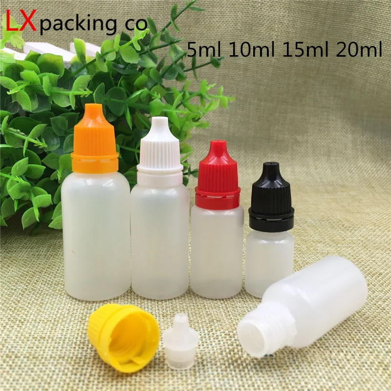 Botellas Vacías de plástico transparente esmerilado, contenedor pequeño dispensador de aceite esencial líquido, 5, 10, 15 y 20 ml, 100 piezas, envío gratis