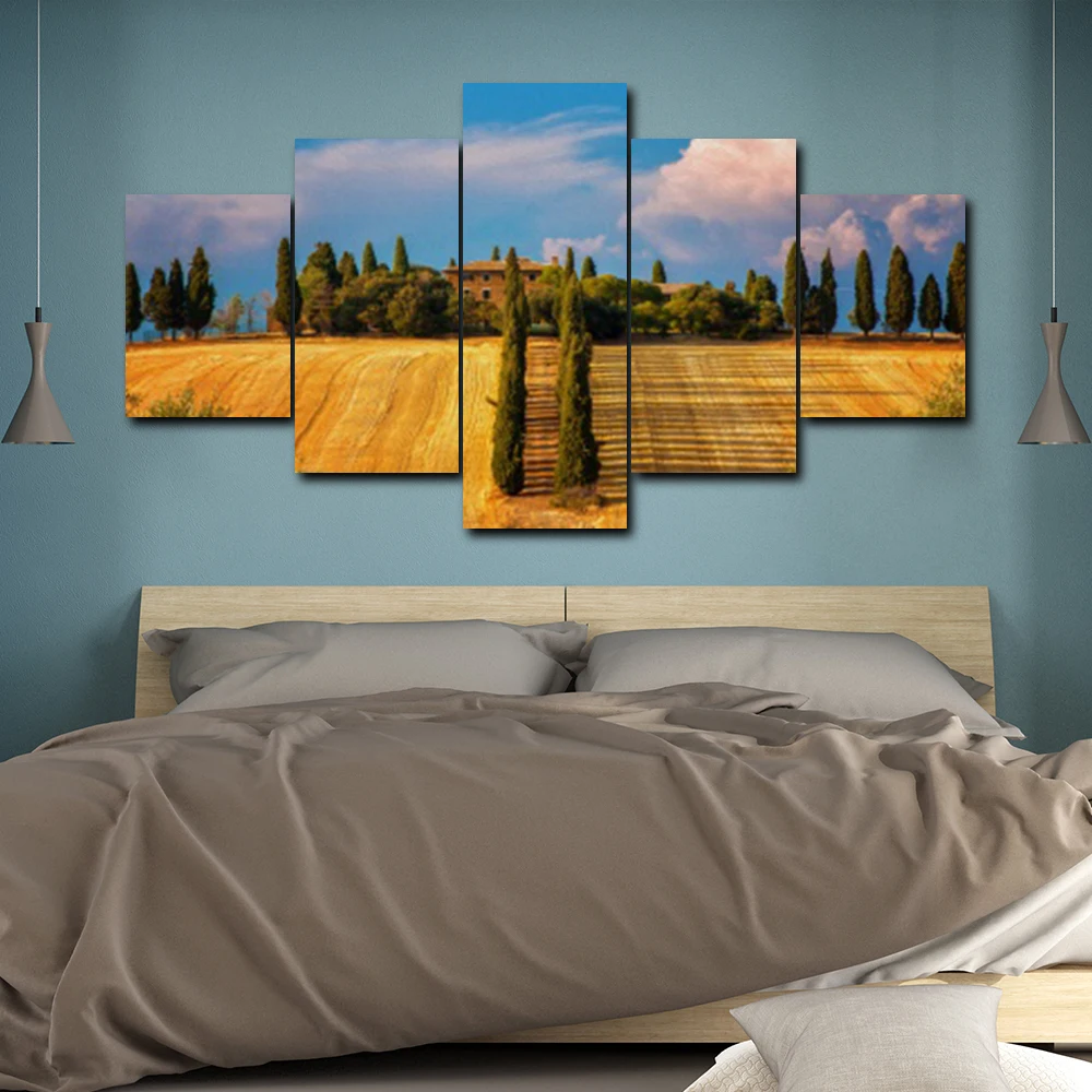 5 Panel Poster Canvas Oil Painting Wall Artwork Picture Printed for Living Room Bathroom Home Decoration Wedding Decor No Frame | Дом и сад