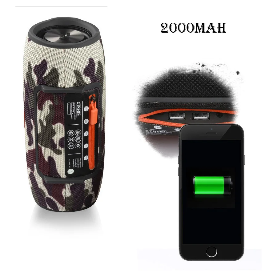 Беспроводной Bluetooth динамик 20 Вт Колонка xtreme fm радио портативный звуковой ящик mp3