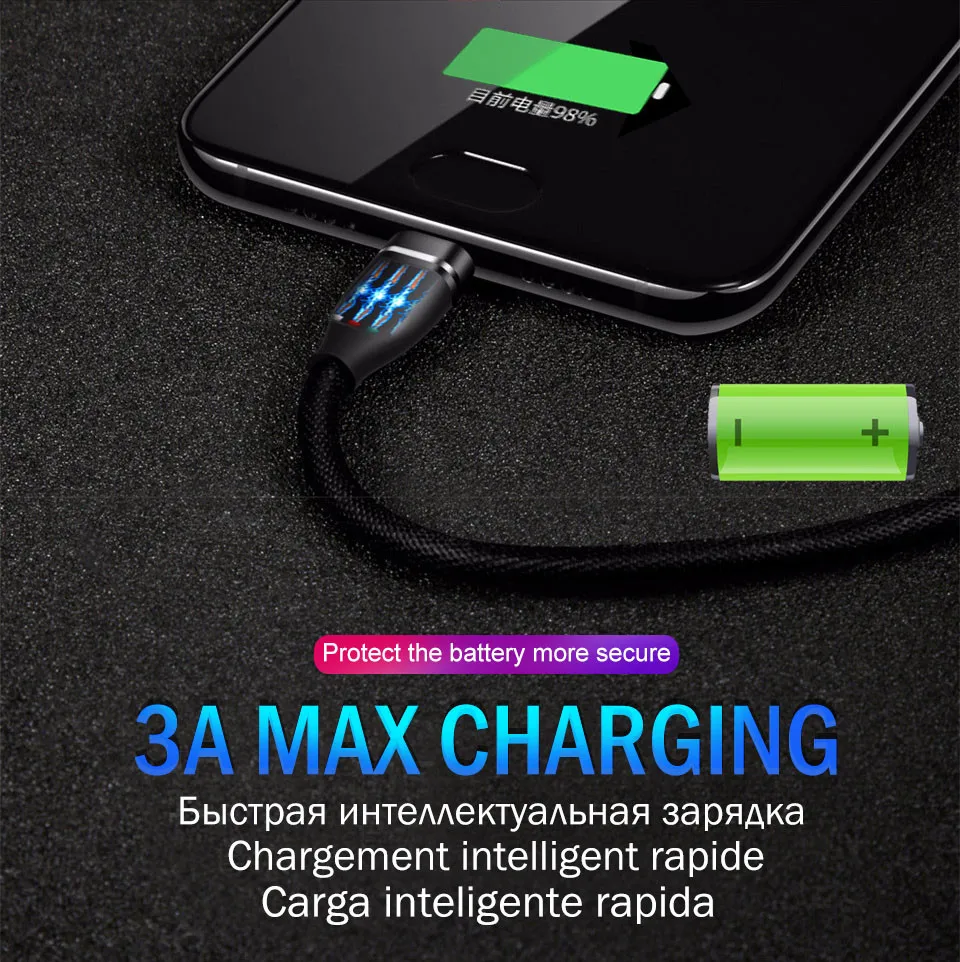 3 А микро usb кабель для быстрой зарядки samsung S7 S6 huawei Xiaom Redmi Note 5 Pro LG Android мобильный телефон зарядный шнур