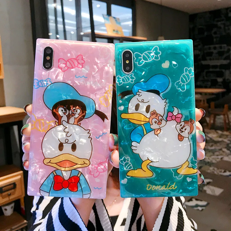 Чехлы для телефонов с изображением Дональда Дака iPhone XR XS MAX глянцевый мягкий