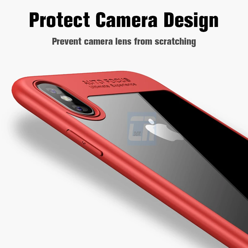 Ультратонкий силиконовый чехол из поликарбоната и ТПУ для iPhone X XS MAX XR акриловая