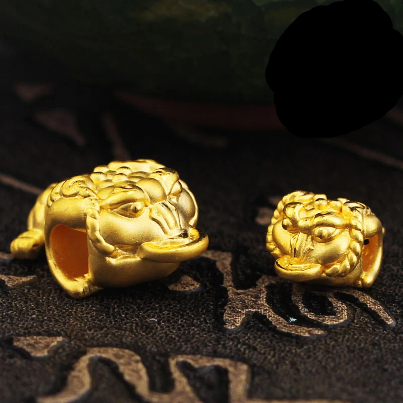 

New Arrival 999 24K Solid Yellow Gold Bracelet 3D 999 Gold Toad Bracelet
