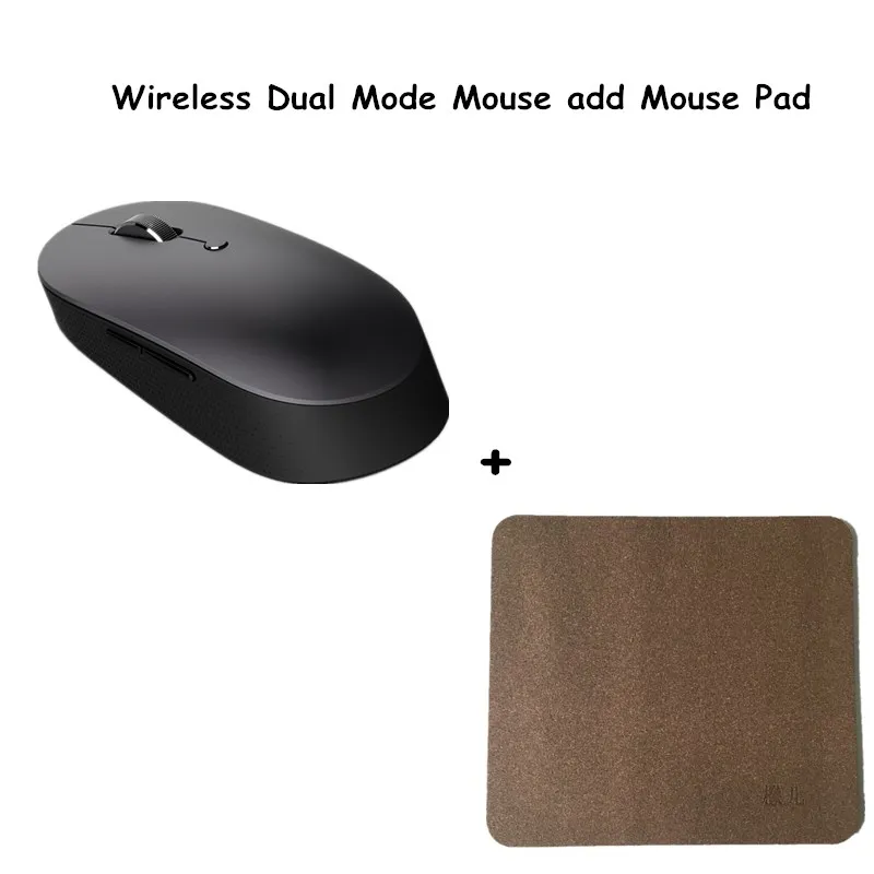 add mouse pad Xiaomi Miiiw Беспроводная Двухрежимная мышь Bluetooth 5,0 BLE двойной режим подключения 2,4 ГГц портативная игровая мышь для офиса - Цвет: add mouse pad