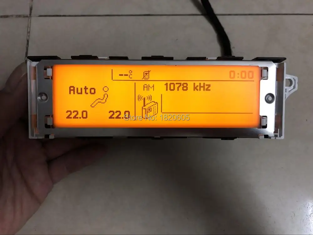 Желтый Экран Поддержка USB Двухзонный воздуха Bluetooth дисплей монитор 12pin для Peugeot 307